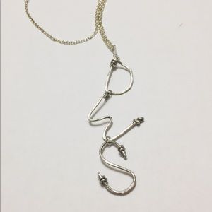 Silver Barbed Wire Necklace Raw Earthy Edgy Steam